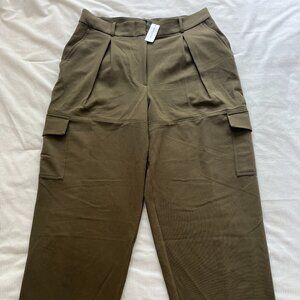 NWT High Rise Straight Twill Trousers